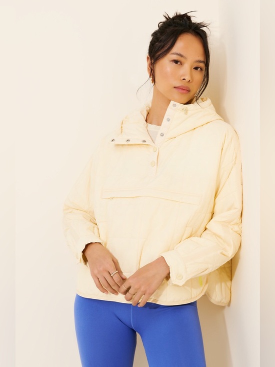 FP Movement by Free People Jackets & Blazers - FP Movement Pippa Packable Pullover Puffer Light Yellow Anorak Pullover Jacket
